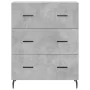 Tall plywood gray concrete sideboard 69.5x34x180 cm by , Sideboards - Ref: Foro24-3195863, Price: 157,87 €, Discount: %