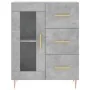 Aparador alto madera contrachapada gris hormigón 69,5x34x180 cm de , Aparadores - Ref: Foro24-3195951, Precio: 165,10 €, Desc...