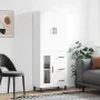 Tall white plywood highboard 69.5x34x180 cm by , Sideboards - Ref: Foro24-3195979, Price: 173,14 €, Discount: %
