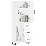 Hoher Schrank aus weißem Sperrholz 69,5x34x180 cm von , Sideboards - Ref: Foro24-3195979, Preis: 173,14 €, Rabatt: %