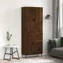 Aparador alto madera contrachapada marrón roble 69,5x34x180 cm de , Aparadores - Ref: Foro24-3196034, Precio: 184,26 €, Descu...