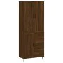 Aparador alto madera contrachapada marrón roble 69,5x34x180 cm de , Aparadores - Ref: Foro24-3196034, Precio: 184,26 €, Descu...