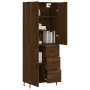 Aparador alto madera contrachapada marrón roble 69,5x34x180 cm de , Aparadores - Ref: Foro24-3196034, Precio: 184,26 €, Descu...