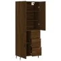 Aparador alto madera contrachapada marrón roble 69,5x34x180 cm de , Aparadores - Ref: Foro24-3196034, Precio: 184,26 €, Descu...