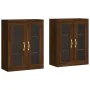 Wall cabinets 2 units engineered wood brown oak by , Sideboards - Ref: Foro24-3197928, Price: 152,30 €, Discount: %