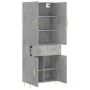Aparador alto madera contrachapada gris hormigón 69,5x34x180 cm de , Aparadores - Ref: Foro24-3198141, Precio: 154,42 €, Desc...