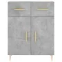 Aparador alto madera contrachapada gris hormigón 69,5x34x180 cm de , Aparadores - Ref: Foro24-3198141, Precio: 154,42 €, Desc...