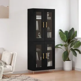 Hoher schwarzer Sperrholz-Schrank 69,5x34x180 cm von , Sideboards - Ref: Foro24-3198266, Preis: 177,88 €, Rabatt: %