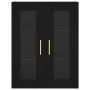 Aparador alto madera contrachapada negro 69,5x34x180 cm de , Aparadores - Ref: Foro24-3198266, Precio: 177,04 €, Descuento: %