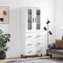 Hoher Schrank aus glänzend weißem Sperrholz 69,5x34x180 cm. von , Sideboards - Ref: Foro24-3198427, Preis: 206,37 €, Rabatt: %