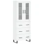 Hoher Schrank aus glänzend weißem Sperrholz 69,5x34x180 cm. von , Sideboards - Ref: Foro24-3198427, Preis: 206,37 €, Rabatt: %