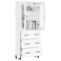 Hoher Schrank aus glänzend weißem Sperrholz 69,5x34x180 cm. von , Sideboards - Ref: Foro24-3198427, Preis: 206,37 €, Rabatt: %