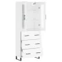 Hoher Schrank aus glänzend weißem Sperrholz 69,5x34x180 cm. von , Sideboards - Ref: Foro24-3198427, Preis: 206,37 €, Rabatt: %