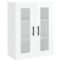 Hoher Schrank aus glänzend weißem Sperrholz 69,5x34x180 cm. von , Sideboards - Ref: Foro24-3198427, Preis: 206,37 €, Rabatt: %