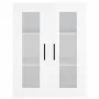 Hoher Schrank aus glänzend weißem Sperrholz 69,5x34x180 cm. von , Sideboards - Ref: Foro24-3198427, Preis: 206,37 €, Rabatt: %