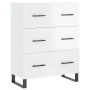 Hoher Schrank aus glänzend weißem Sperrholz 69,5x34x180 cm. von , Sideboards - Ref: Foro24-3198427, Preis: 206,37 €, Rabatt: %