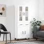 Tall white glossy plywood sideboard 69.5x34x180 cm by , Sideboards - Ref: Foro24-3198555, Price: 197,77 €, Discount: %
