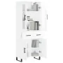 Tall white glossy plywood sideboard 69.5x34x180 cm by , Sideboards - Ref: Foro24-3198555, Price: 197,77 €, Discount: %