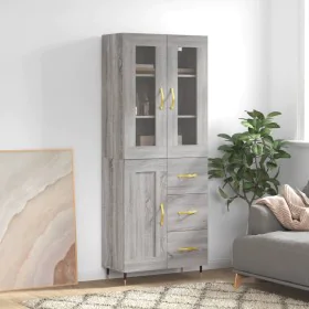 Hoher Schrank aus grauem Sonoma-Sperrholz, 69,5x34x180 cm. von , Sideboards - Ref: Foro24-3198647, Preis: 167,94 €, Rabatt: %