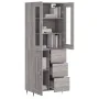 Aparador alto madera contrachapada gris sonoma 69,5x34x180 cm de , Aparadores - Ref: Foro24-3198647, Precio: 167,92 €, Descue...
