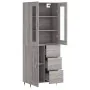 Aparador alto madera contrachapada gris sonoma 69,5x34x180 cm de , Aparadores - Ref: Foro24-3198647, Precio: 167,92 €, Descue...