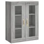 Tall gray Sonoma plywood sideboard 69.5x34x180 cm by , Sideboards - Ref: Foro24-3198647, Price: 167,92 €, Discount: %