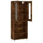 Aparador alto madera contrachapada roble ahumado 69,5x34x180 cm de , Aparadores - Ref: Foro24-3198702, Precio: 123,07 €, Desc...