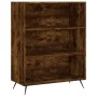 Aparador alto madera contrachapada roble ahumado 69,5x34x180 cm de , Aparadores - Ref: Foro24-3198702, Precio: 123,07 €, Desc...