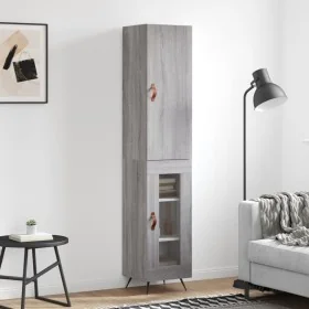 Hoher Schrank aus grauem Sonoma-Sperrholz 34,5x34x180 cm. von , Sideboards - Ref: Foro24-3199023, Preis: 99,14 €, Rabatt: %