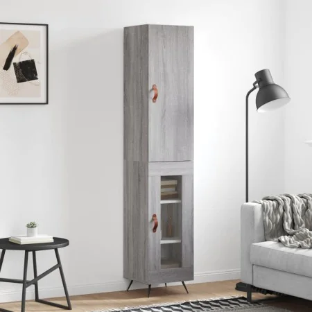 Hoher Schrank aus grauem Sonoma-Sperrholz 34,5x34x180 cm. von , Sideboards - Ref: Foro24-3199023, Preis: 100,35 €, Rabatt: %