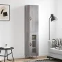 Aparador alto madera contrachapada gris Sonoma 34,5x34x180 cm de , Aparadores - Ref: Foro24-3199023, Precio: 98,98 €, Descuen...