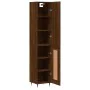 Aparador alto madera contrachapada roble marrón 34,5x34x180 cm de , Aparadores - Ref: Foro24-3199096, Precio: 100,47 €, Descu...
