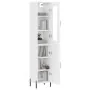 Hoher Schrank aus glänzend weißem Sperrholz 34,5x34x180 cm. von , Sideboards - Ref: Foro24-3199179, Preis: 117,73 €, Rabatt: %