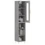 Tall gray Sonoma plywood sideboard 34.5x34x180 cm by , Sideboards - Ref: Foro24-3199359, Price: 90,54 €, Discount: %