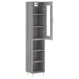 Aparador alto madera contrachapada gris Sonoma 34,5x34x180 cm de , Aparadores - Ref: Foro24-3199359, Precio: 90,54 €, Descuen...