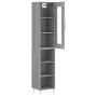 Tall gray Sonoma plywood sideboard 34.5x34x180 cm by , Sideboards - Ref: Foro24-3199359, Price: 90,54 €, Discount: %