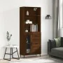 Aparador alto madera contrachapada marrón roble 69,5x34x180 cm de , Aparadores - Ref: Foro24-3189532, Precio: 155,78 €, Descu...