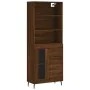 Aparador alto madera contrachapada marrón roble 69,5x34x180 cm de , Aparadores - Ref: Foro24-3189532, Precio: 155,78 €, Descu...