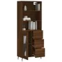 Aparador alto madera contrachapada marrón roble 69,5x34x180 cm de , Aparadores - Ref: Foro24-3189532, Precio: 155,78 €, Descu...
