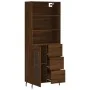 Hoher Schrank aus braunem Eichenfurnierholz 69,5x34x180 cm. von , Sideboards - Ref: Foro24-3189532, Preis: 155,78 €, Rabatt: %