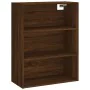 Aparador alto madera contrachapada marrón roble 69,5x34x180 cm de , Aparadores - Ref: Foro24-3189532, Precio: 155,78 €, Descu...