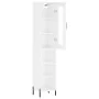 Aparador alto madera contrachapada blanco brillo 34,5x34x180 cm de , Aparadores - Ref: Foro24-3199371, Precio: 103,72 €, Desc...