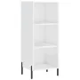 Aparador alto madera contrachapada blanco brillo 34,5x34x180 cm de , Aparadores - Ref: Foro24-3199371, Precio: 103,72 €, Desc...