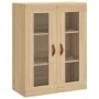 Tall plywood oak-colored highboard 69.5x34x180 cm by , Sideboards - Ref: Foro24-3198444, Price: 168,41 €, Discount: %