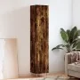 Aparador de madera contrachapada roble ahumado 34,5x34x180 cm de , Aparadores - Ref: Foro24-3198782, Precio: 91,19 €, Descuen...