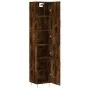 Aparador de madera contrachapada roble ahumado 34,5x34x180 cm de , Aparadores - Ref: Foro24-3198782, Precio: 91,19 €, Descuen...