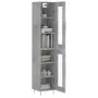 Grau-betonierter Sperrholz-Sideboard 34,5x34x180 cm von , Sideboards - Ref: Foro24-3199421, Preis: 98,24 €, Rabatt: %