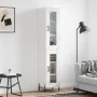 Hoher Schrank aus glänzend weißem Sperrholz 34,5x34x180 cm. von , Sideboards - Ref: Foro24-3199435, Preis: 116,54 €, Rabatt: %