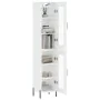 Hoher Schrank aus glänzend weißem Sperrholz 34,5x34x180 cm. von , Sideboards - Ref: Foro24-3199435, Preis: 116,54 €, Rabatt: %