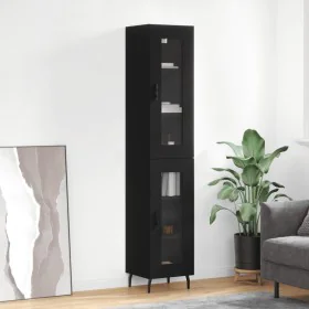 Schwarzer Sperrholz-Schrank 34,5x34x180 cm von , Sideboards - Ref: Foro24-3199442, Preis: 110,76 €, Rabatt: %